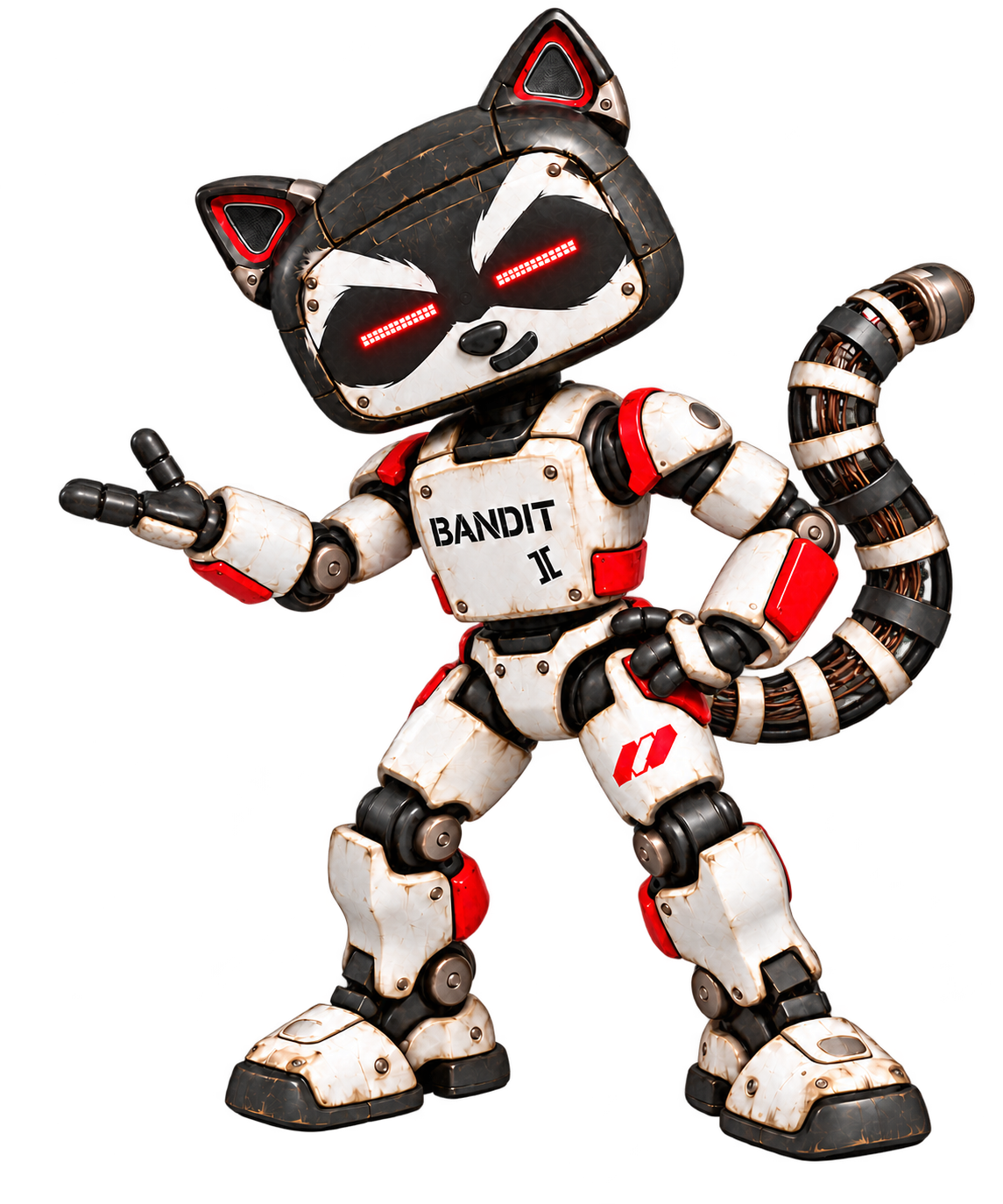 The real robot raccoon presenting its roadmap