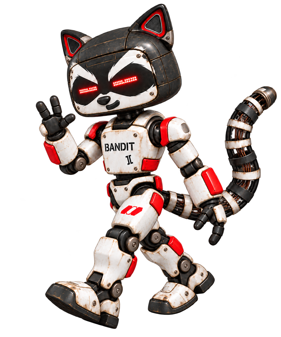 The real robot raccoon walking into the world
